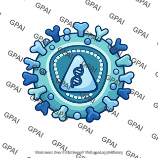 Stylized virus with dna