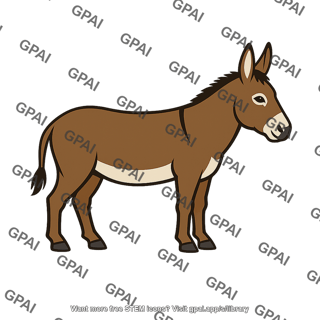 Brown donkey