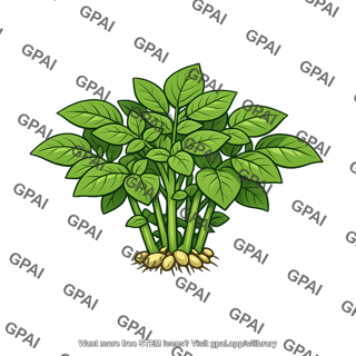 Potato plant de etiolated