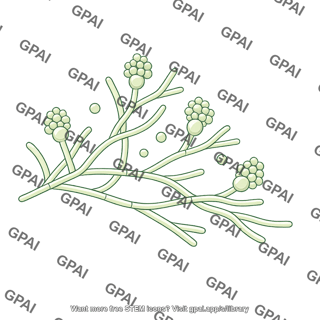 Fungal hyphae and spores