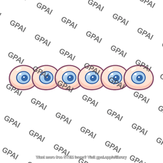 Cartoon eyeballs row