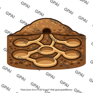 Ant nest cutaway
