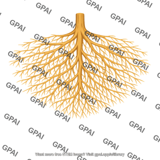 Root system highly divided