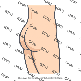 Human buttock