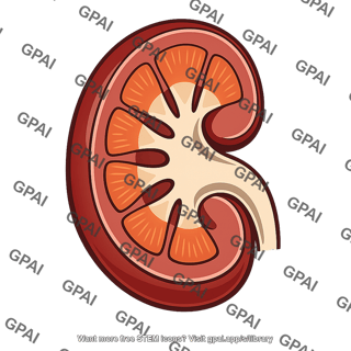 Vertebrate kidney cutaway