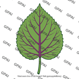 Leaf vein purple