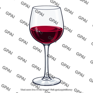 Red wine glass