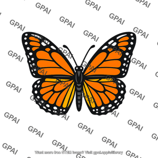 Butterfly upright wings