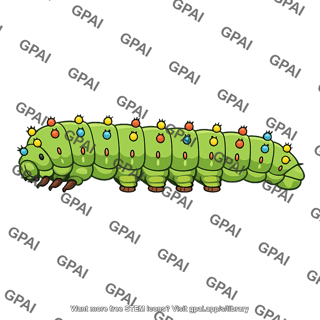 Caterpillar giant silk moth