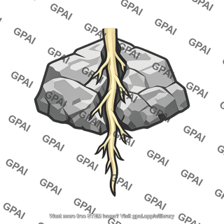 Root penetrating rock