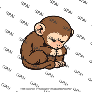 Baby monkey isolated