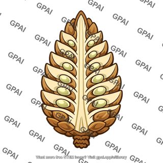 Ovulate cone longitudinal section