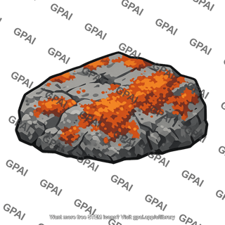 Terrestrial rock rusted