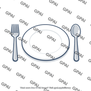 Empty plate with cutlery
