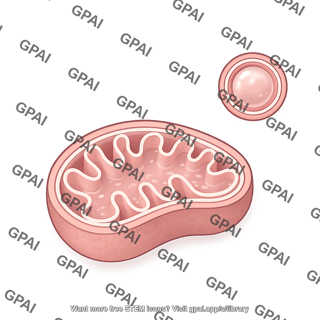 Mitochondrion 2d with filled double membrane derived vesicle
