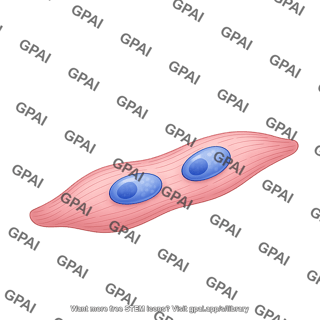 Cardiomyocyte wavy binucleated