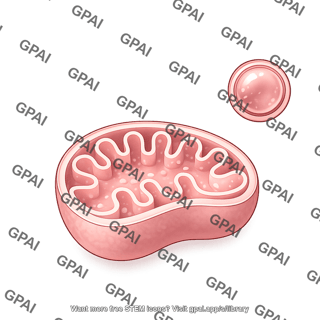 Mitochondrion 2d with filled membrane derived vesicle
