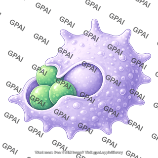 Macrophage phagocytosing wide