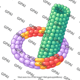 Gamma tubulin ring complex with microtubule