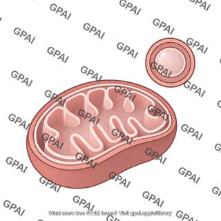 Mitochondrion 2d with double membrane derived vesicle