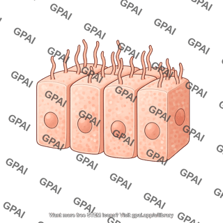 Pseudostratified epithelium cell 3 ciliated damaged
