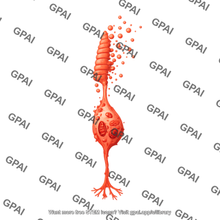 Cone photoreceptor dying 2 with organelles