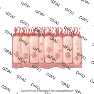 Pseudostratified epithelium ciliated