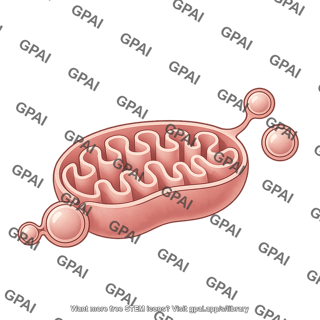 Mitochondrion 2d with membrane derived vesicles