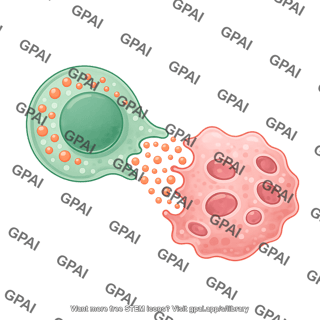 Cytotoxic t cell with granules