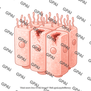 Pseudostratified epithelium cell 3 damaged