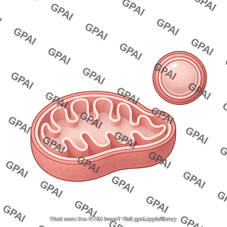 Mitochondrion 2d with membrane derived vesicle