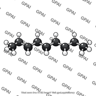 Hexane molecule 3d