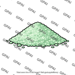 Green powder pile
