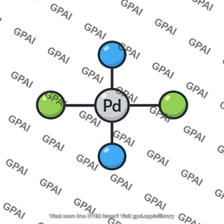 Square planar palladium 2 complex trans