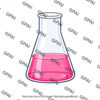 Erlenmeyer flask pink liquid