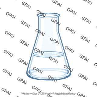 Erlenmeyer flask with liquid