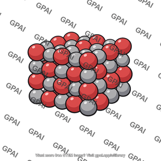 Magnesium oxide crystal lattice
