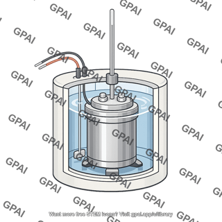 Bomb calorimeter cutaway