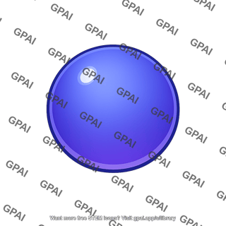 Gallium atom blue violet sphere