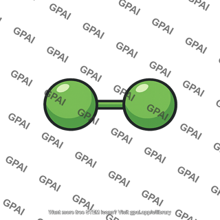 Chlorine gas molecule