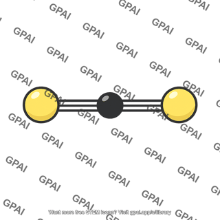 Carbon disulfide molecule