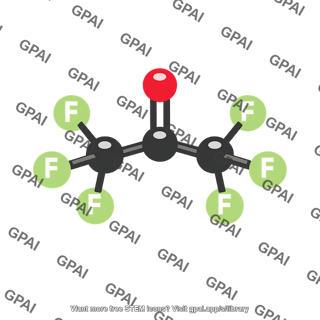 Carbonyl hexafluoride molecule