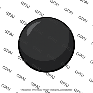 Black plastic ball