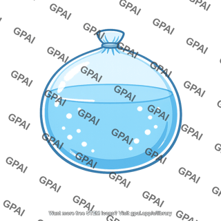 Balloon semipermeable membrane filled