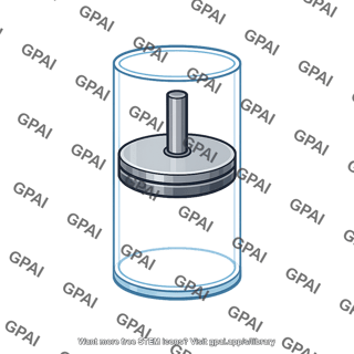 Piston in transparent cylinder