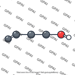 Butanol 1 molecule