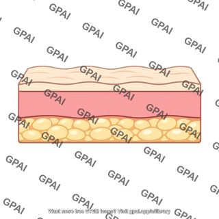 Skin with subcutaneous layer