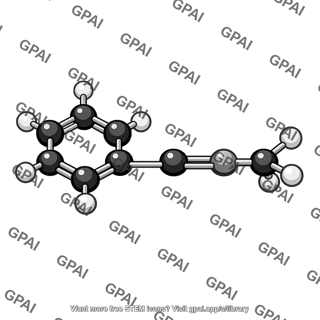 Styrene molecule 3d