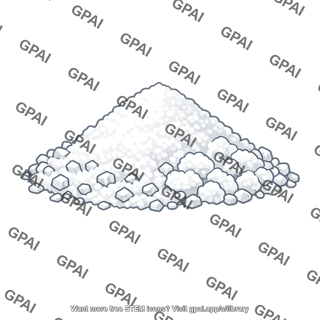 Sodium acetate crystals