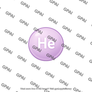 Helium atom symbol